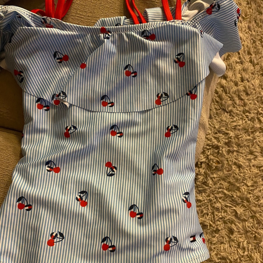 Girls blue swimsuit
